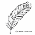 Exquisite Peacock Feather Coloring Pages 4
