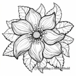 Exquisite Poinsettia Coloring Pages For Adults 2