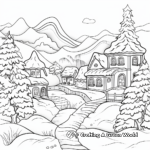 Exquisite Winter Wonderland New Year Coloring Pages 1