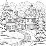 Exquisite Winter Wonderland New Year Coloring Pages 2