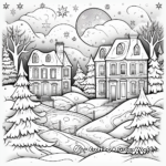 Exquisite Winter Wonderland New Year Coloring Pages 4