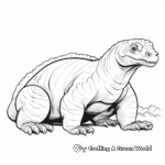 Extinct Megalania Komodo Dragon Coloring Pages 2