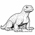 Extinct Megalania Komodo Dragon Coloring Pages 3