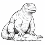 Extinct Megalania Komodo Dragon Coloring Pages 4