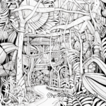 Extravagant Jungle Canopy Coloring Pages 1
