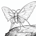 Extreme Detail Luna Moth Coloring Pages for Expert Colorers 3