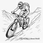 Extreme Downhill Mountain Bike Coloring Pages 1