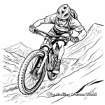 Extreme Downhill Mountain Bike Coloring Pages 2