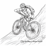 Extreme Downhill Mountain Bike Coloring Pages 4