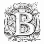 Eye-catching Fancy Letter 'B' Coloring Pages 2
