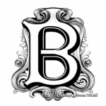 Eye-catching Fancy Letter 'B' Coloring Pages 4
