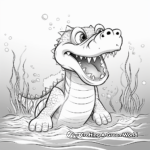 Fabulous Freshwater Crocodile Coloring Pages 4