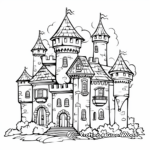 Fairy-Tale Castle Coloring Pages 3