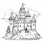 Fairy-Tale Castle Coloring Pages 4