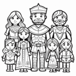Fairy-Tale Characters Simplified Coloring Pages 1