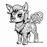 Fairy Tale Inspired Unicorn Dog Coloring Pages 1