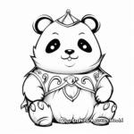 Fairy Tale Unicorn Panda Coloring Pages 1