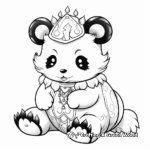 Fairy Tale Unicorn Panda Coloring Pages 2