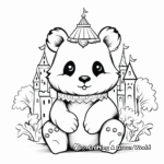 Fairy Tale Unicorn Panda Coloring Pages 3