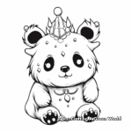 Fairy Tale Unicorn Panda Coloring Pages 4