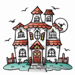 Fairytale Haunted Castle Coloring Pages 3