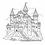 Fairytale Unicorn Castle Coloring Pages 3