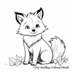Fall Fox Coloring Pages 2