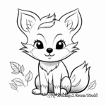 Fall Fox Coloring Pages 3