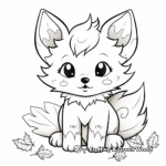 Fall Fox Coloring Pages 4
