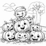 Fall Harvest and Pumpkin Coloring Pages 1
