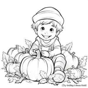 Fall Harvest and Pumpkin Coloring Pages 4