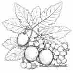 Fall Leaves and Acorns Coloring Pages 1