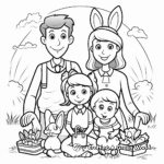 Family Easter Celebration Coloring Pages 3