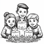 Family-friendly Advent Wreath Coloring Pages 1