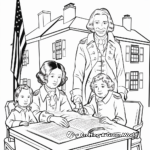 Family-Friendly George Washington Presidents' Day Coloring Pages 1