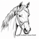 Family-Friendly Paint Horse Head Coloring Pages 1