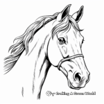 Family-Friendly Paint Horse Head Coloring Pages 2
