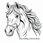 Family-Friendly Paint Horse Head Coloring Pages 4