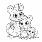 Family Love with Hamster Nursing Coloring Pages 4