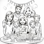 Family New Year's Eve Party Coloring Pages 4
