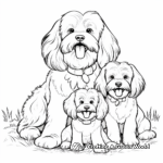 Family of Havanese Dogs Coloring Pages 3