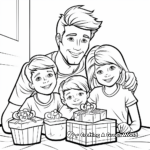 Family Themed Dad Birthday Coloring Pages 2