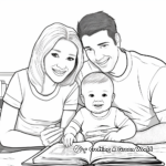 Family Time: Baby with Parents Coloring Pages 4