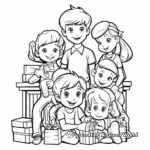 Family/Friends Group of Elves on the Shelf Coloring Pages 3