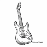 Famous Guitar Models: Fender Stratocaster Coloring Pages 2