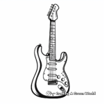Famous Guitar Models: Fender Stratocaster Coloring Pages 4