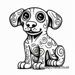 Fancy Dog Bone Coloring Pages 1