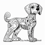 Fancy Dog Bone Coloring Pages 2