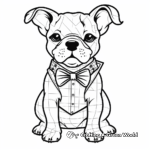 Fancy Dressed French Bulldog Coloring Pages 1
