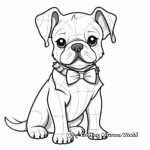 Fancy Dressed French Bulldog Coloring Pages 3